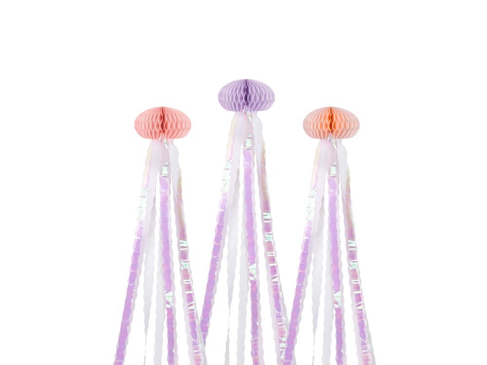 Honeycomb decoratie Kwallen, 3 stuks