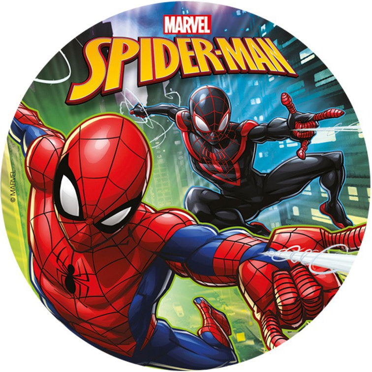 Taartprint Spiderman - Suikervrije fondant 20 cm
