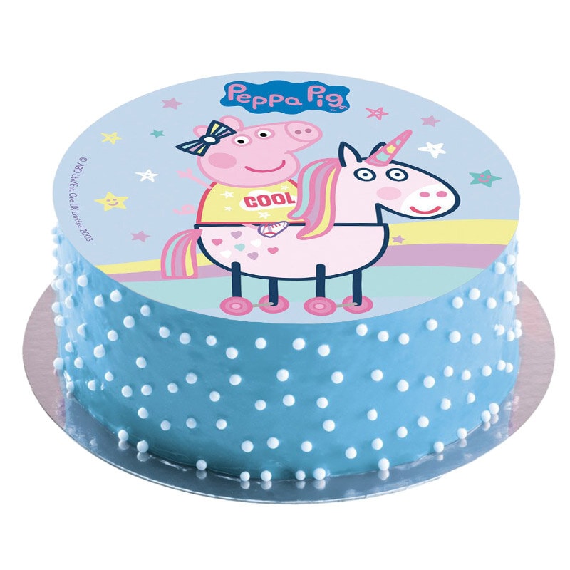 Taartprint Peppa Pig - Ouwel 20 cm (C)