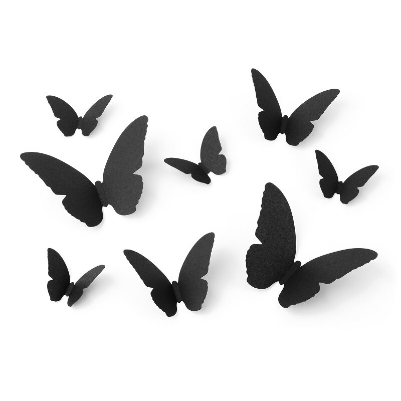 Halloweendecoratie - Zwarte Vlinders 30 stuks