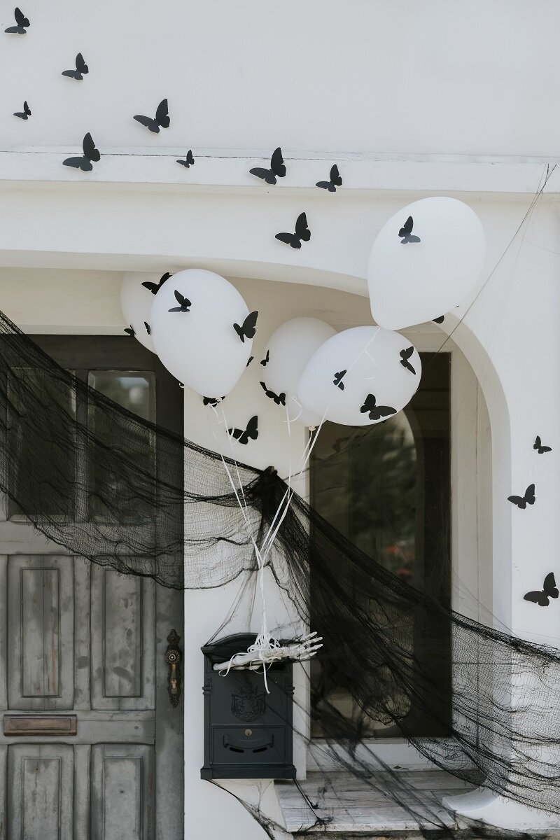 Halloweendecoratie - Zwarte Vlinders 30 stuks