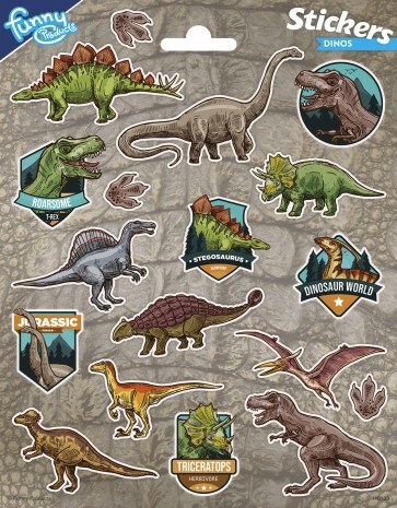 Dinosaur World - Stickers 18 stuks