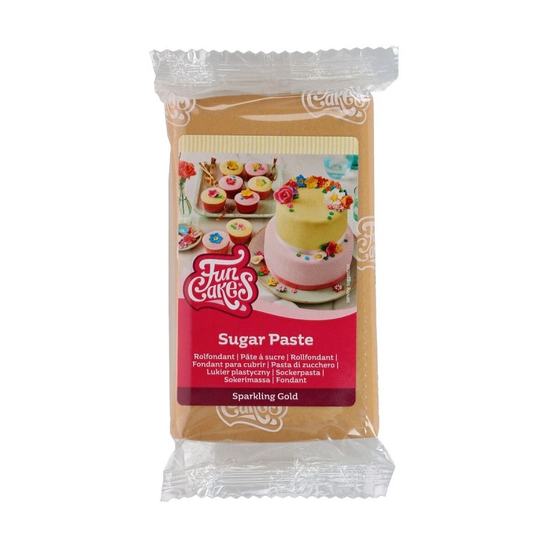 FunCakes - Fondant Glitterend Goud 250 gram