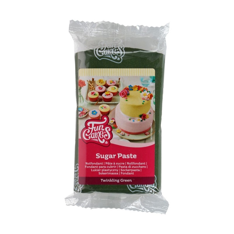 FunCakes - Fondant Glitterend Donkergroen 250 gram