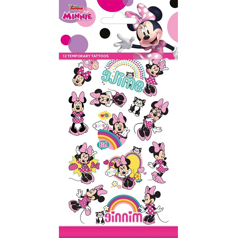 Neptattoos voor kinderen - Minnie Mouse 12 stuks