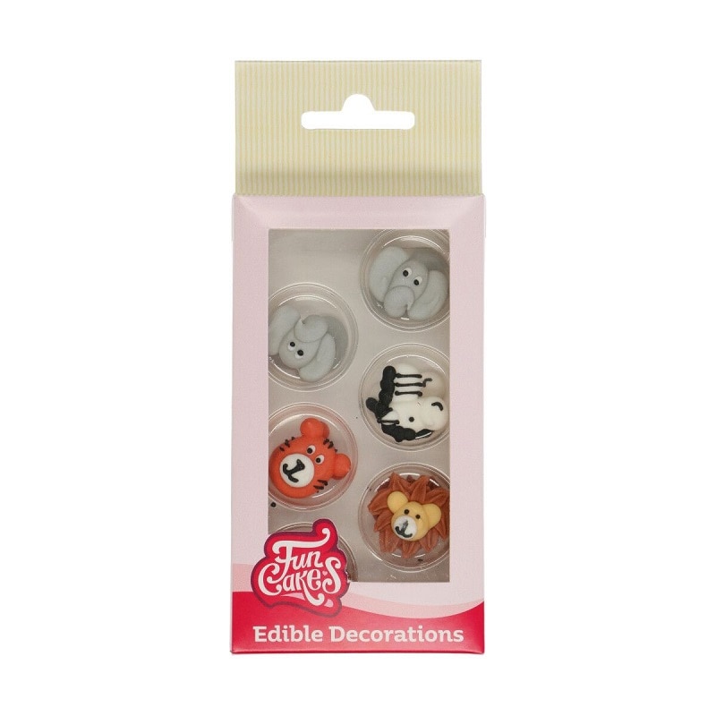 FunCakes - Suikerdecoraties Safaridieren 12 stuks