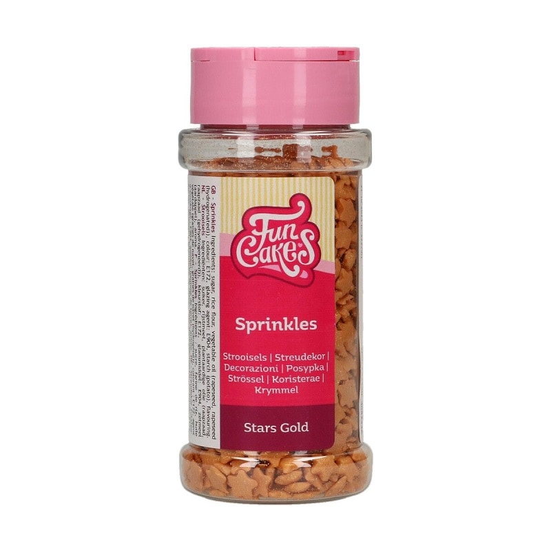 FunCakes - Strooisel Sterren Goud 60 g