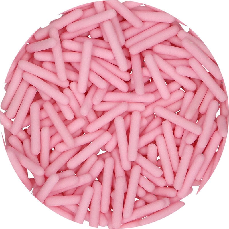 FunCakes - Strooisel Matte Roze Sugar Rods XL 70 g