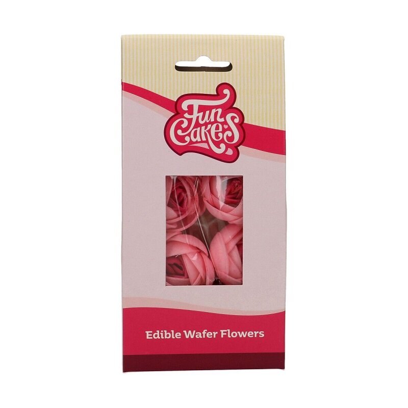 FunCakes - Eetbare Oblaatbloemen, Rozen 6 stuks