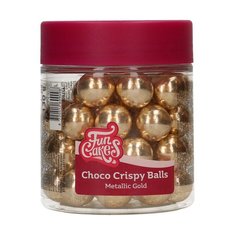 FunCakes - Grote Chocoladebollen in Goud 130 gram