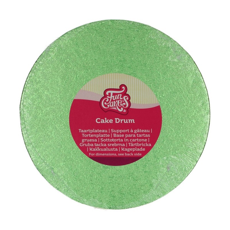 FunCakes - Taartplaat rond lichtgroen 20 cm