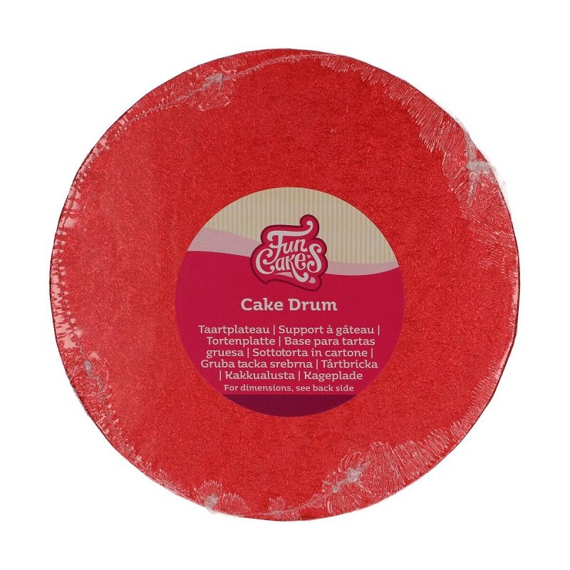 FunCakes - Taartplaat rond rood 20 cm