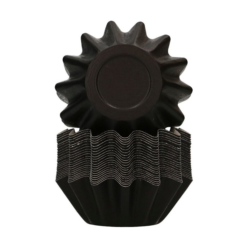 FunCakes - Muffinvormpjes Bloemvormig Zwart 48-pack