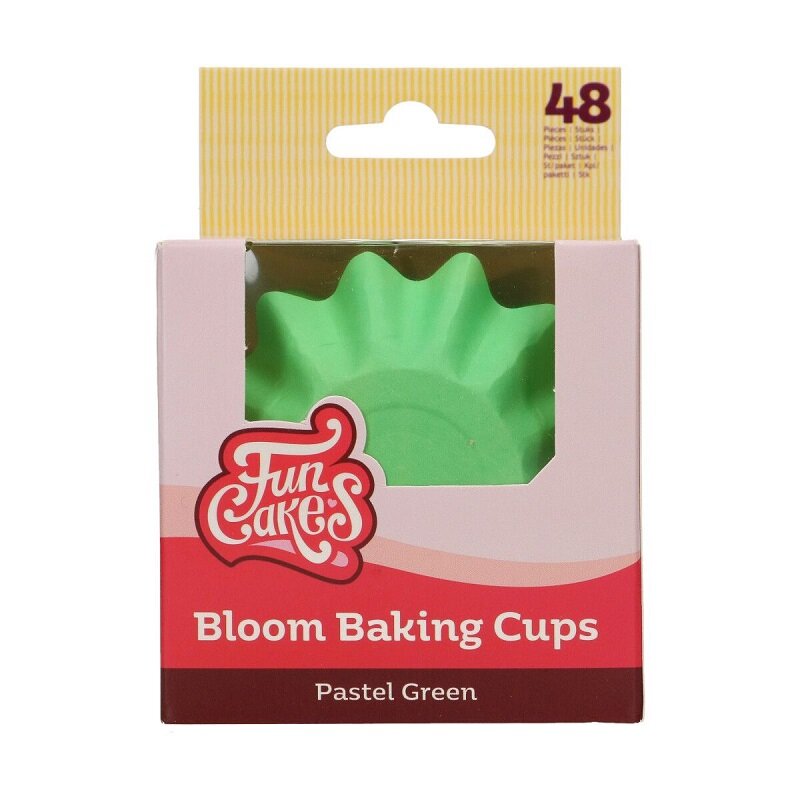 FunCakes - Muffinvormpjes Bloemvormig Pastelgroen 48-pack