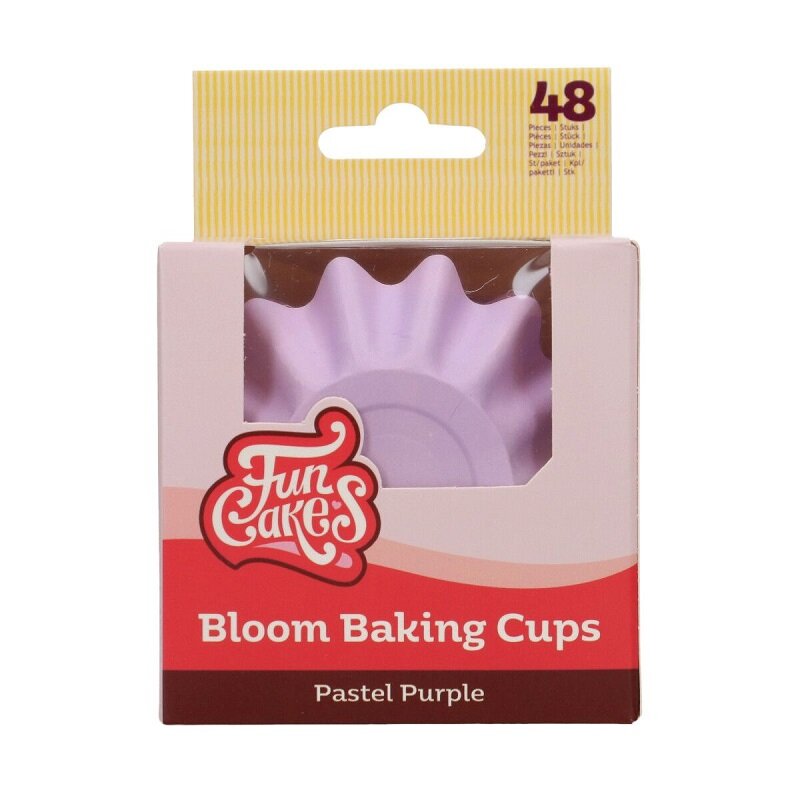 FunCakes - Muffinvormpjes Bloemvormig Pastelpaars 48-pack