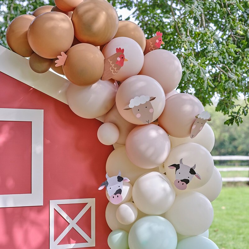 Boerderijdieren - Ballonnenboog 70 delig