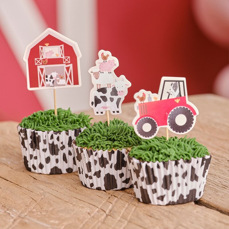 Boerderijdieren - Caketoppers 6 stuks