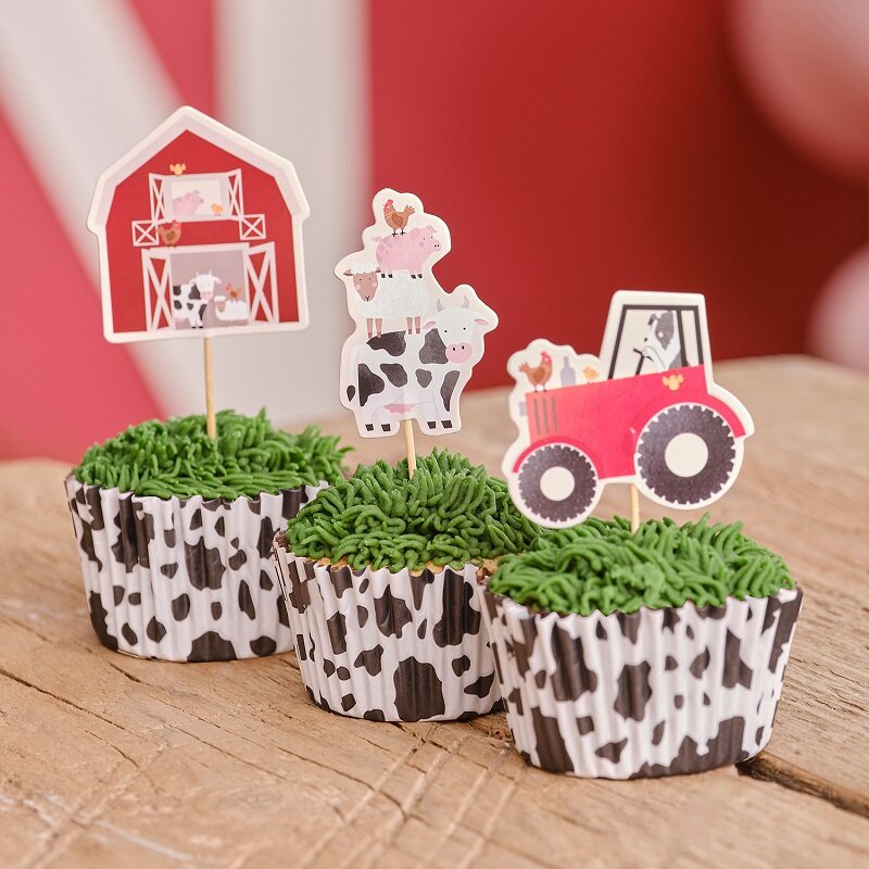 Boerderijdieren - Cake Toppers 6 stuks