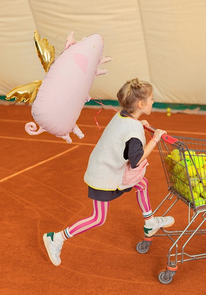 Folieballon Varkentje met vleugels 72 cm