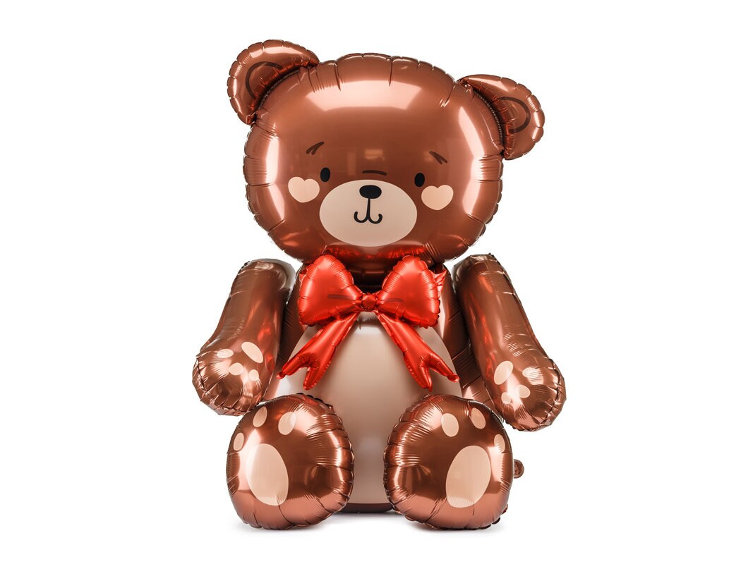 Staande folieballon Teddybeer 88 cm