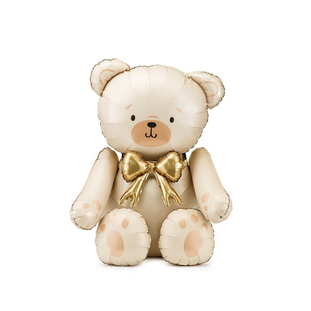 Zittende teddybeer folieballon 84 cm
