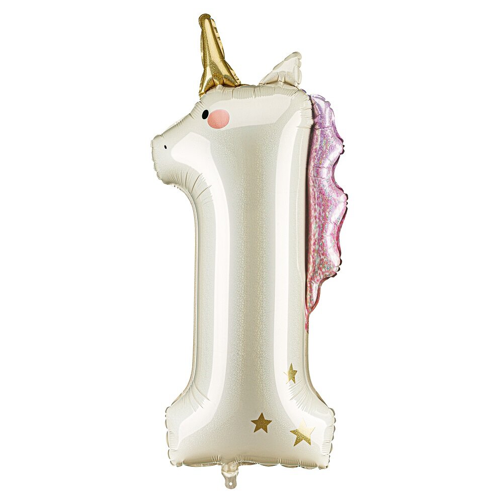 Eenhoorn Cijferballon 1 (92 cm)