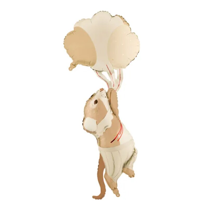 Folieballon schattige muis met wolkballon 104 cm