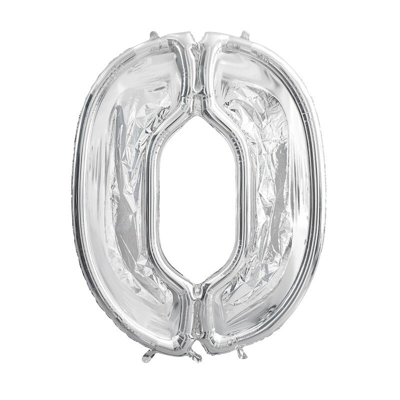 Ballonnenframe om te decoreren, 126 cm hoog, cijfer 0