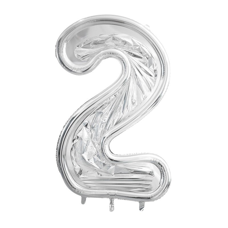 Ballonnenframe om te decoreren, 126 cm hoog, cijfer 2
