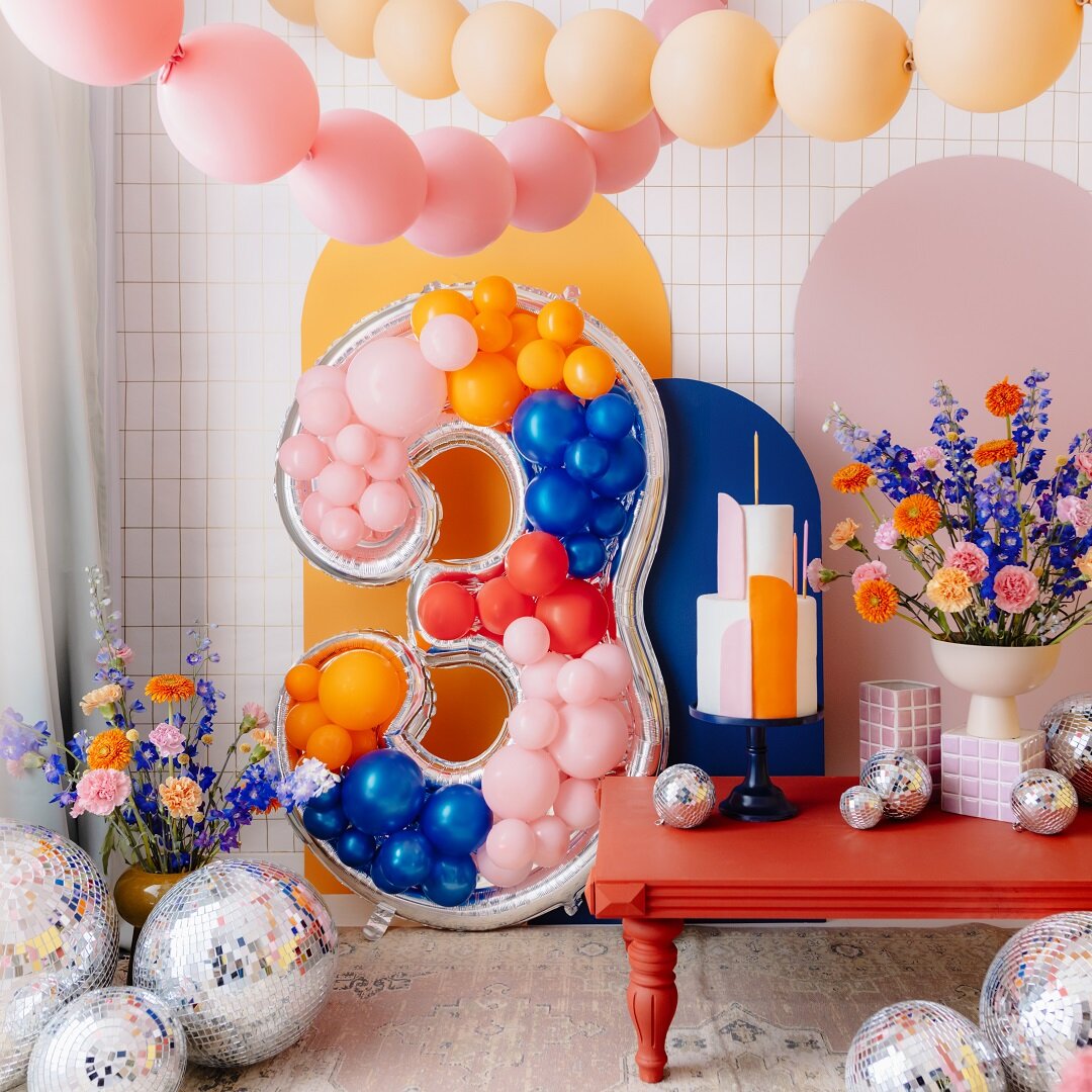 Ballonnenframe om te decoreren, 126 cm hoog, cijfer 3