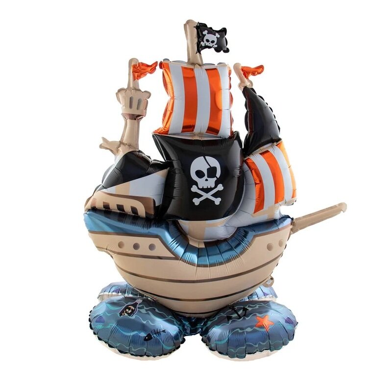 Staande Folieballon Piratenboot 81 cm