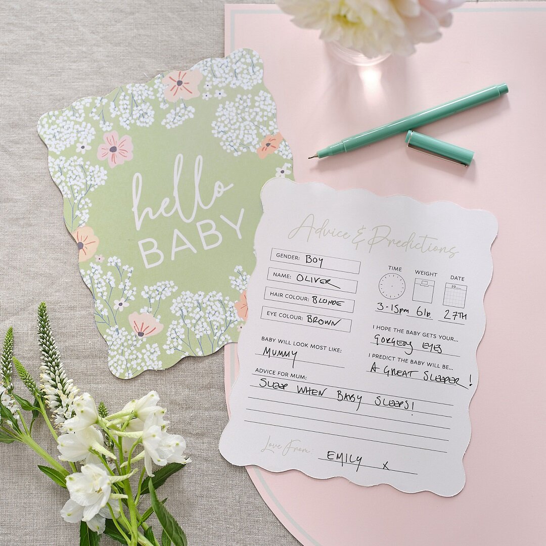 Floral Baby - Tipkaarten voor aanstaande ouders 10 stuks