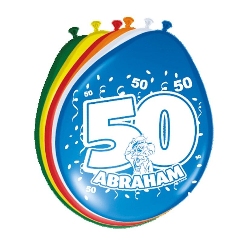 50 Jaar Abraham Ballonnen 30 cm 8 stuks