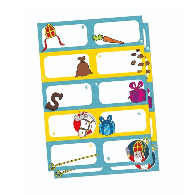 Naamstickers Sinterklaas