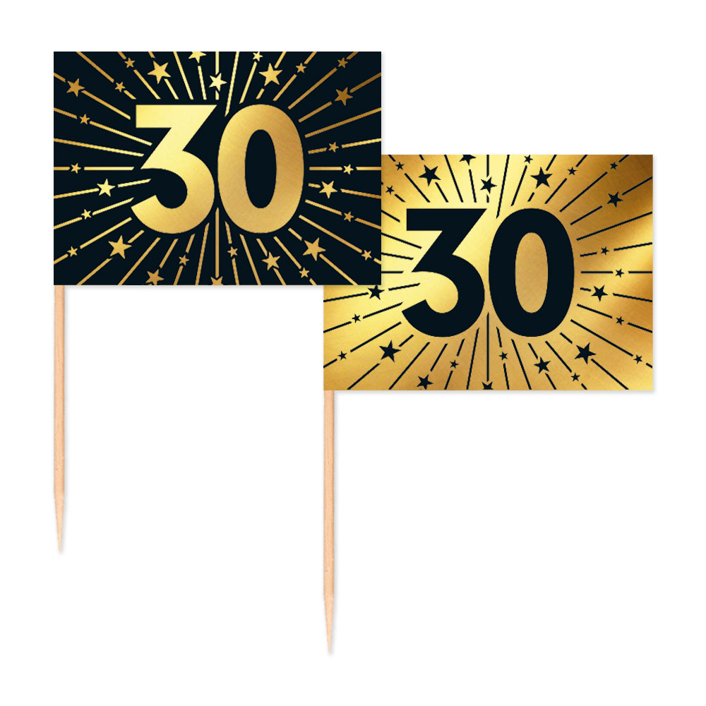 Party Picks 30 jaar 50 stuks