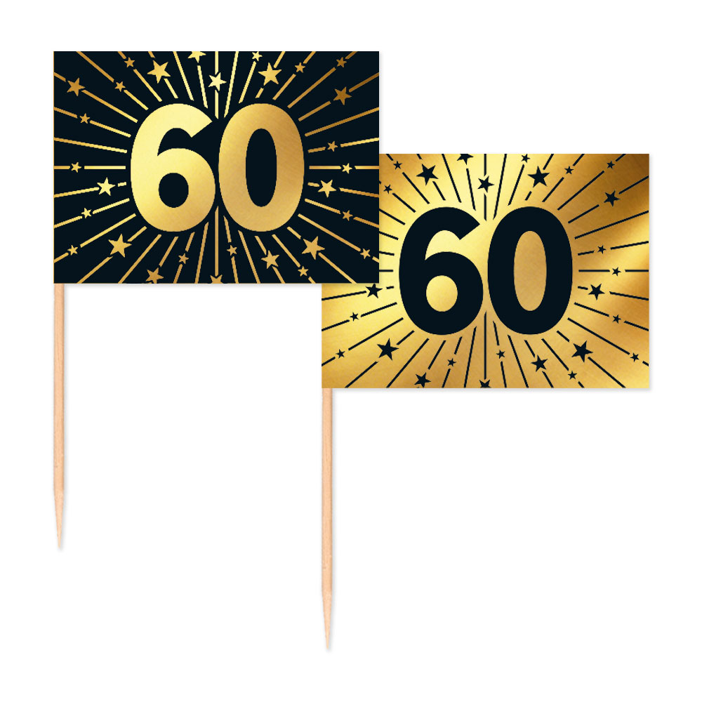 Party Picks 60 jaar 50 stuks