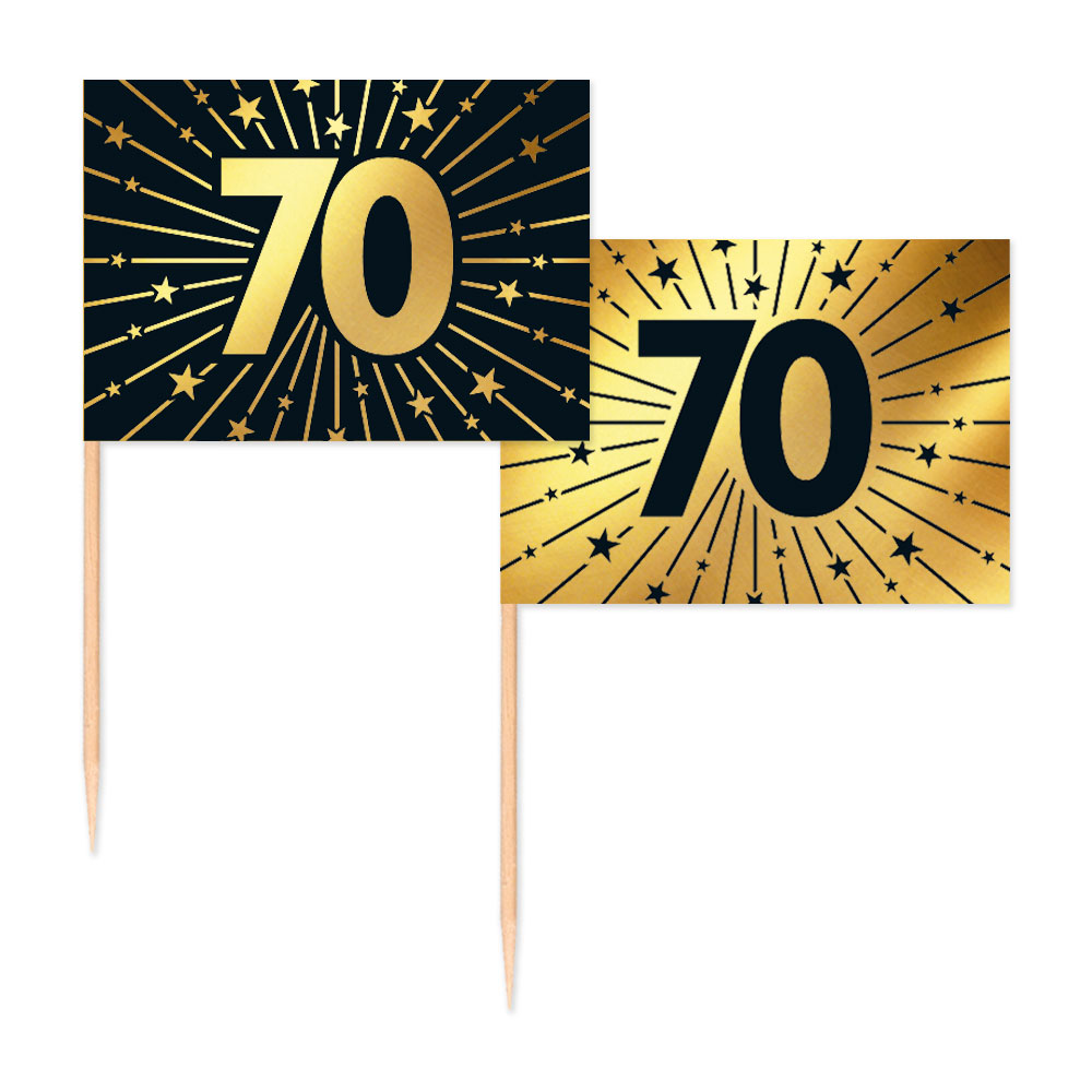Party Picks 70 jaar 50 stuks