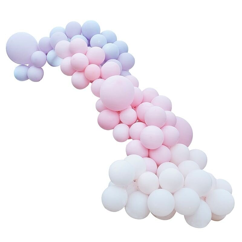 DIY Deluxe Ballonnenboog Pastel - Roze/Lavendel