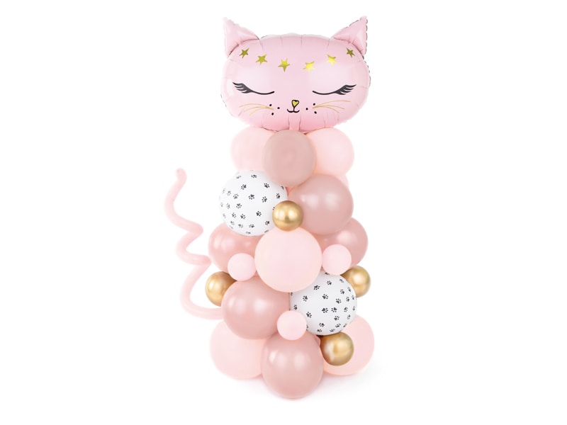 DIY Ballonnenpilaar - Roze Kat