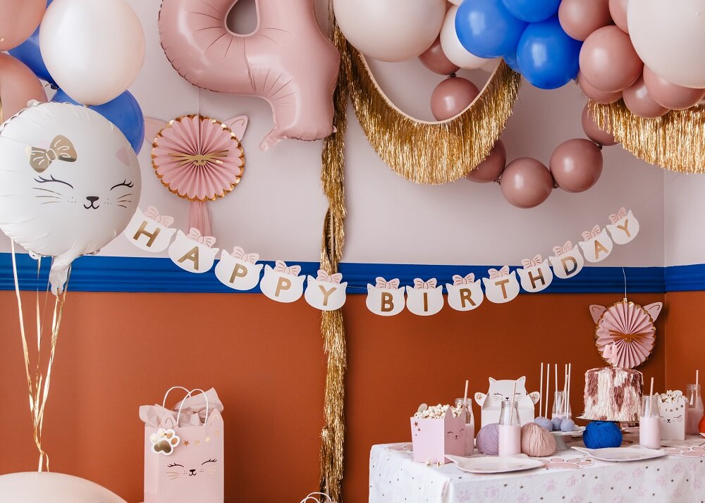 Cat Paws - Slinger Happy Birthday 1,8 meter