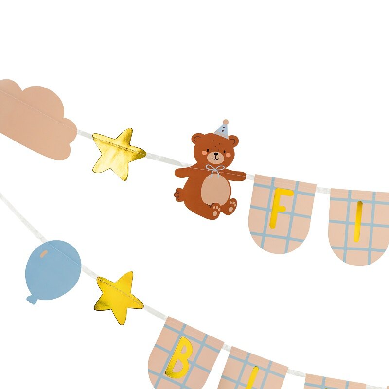 Teddybeer - Slinger First Birthday 255 cm