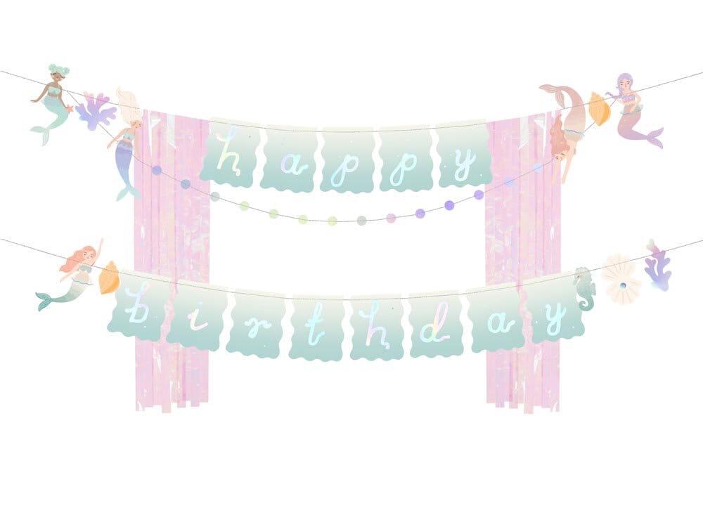 Zeemeermin slinger met backdrop 130 cm