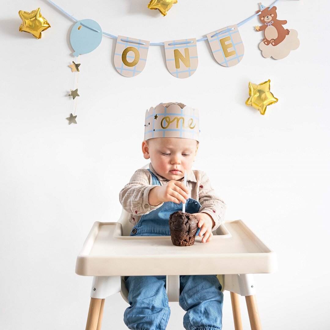 Teddybeer - Decoratieset voor 1 jaar verjaardag