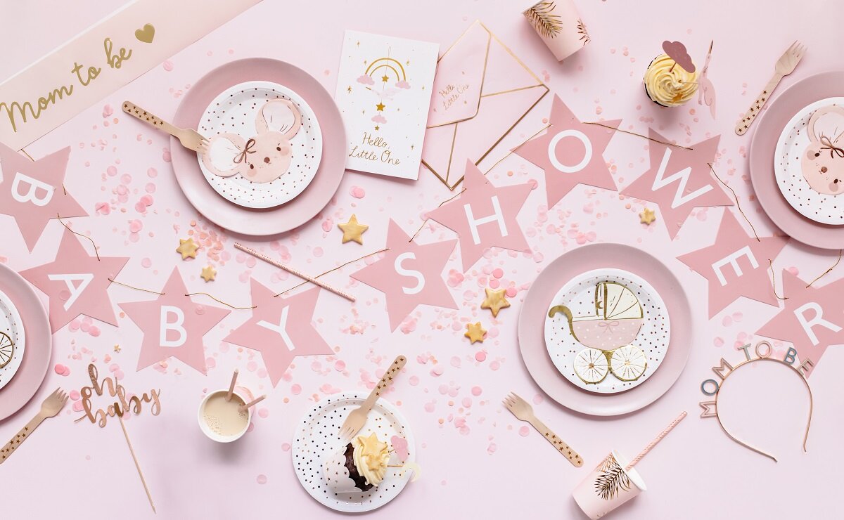 Slinger Sterren - Babyshower Roze