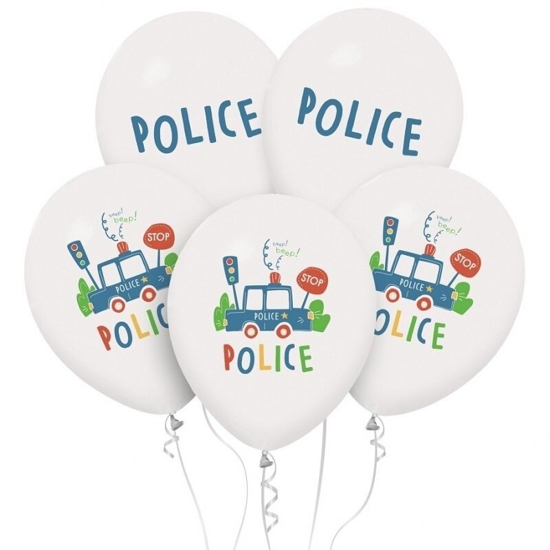 Politie - Ballonnen 5 stuks