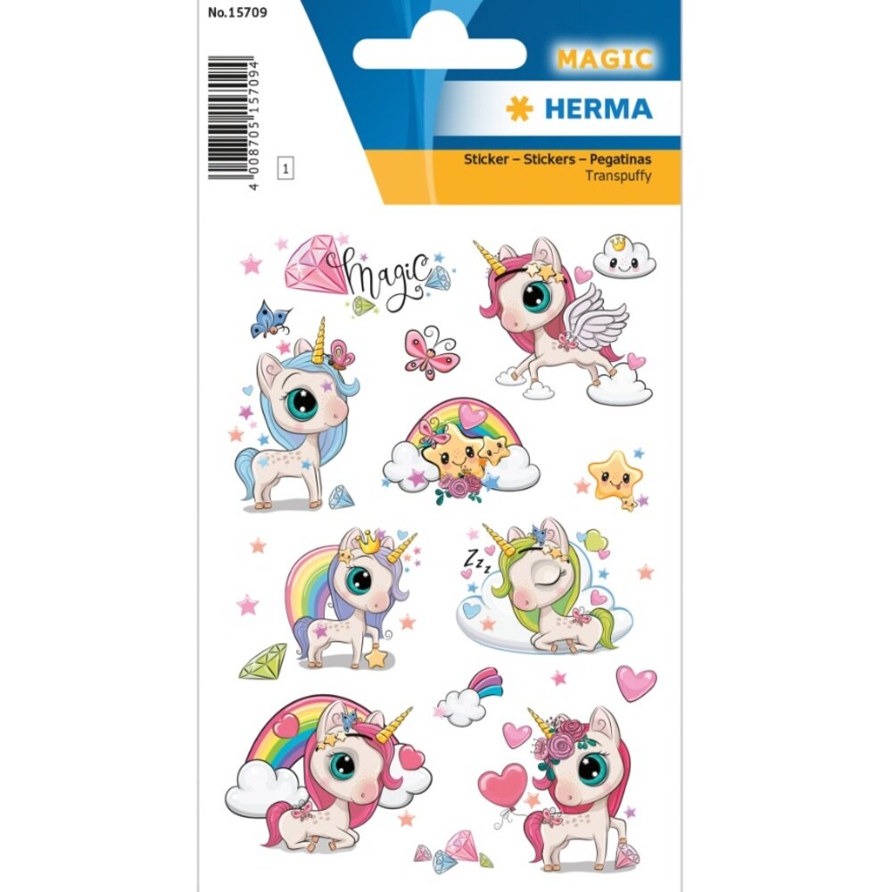 Stickers - Schattige eenhoorns 16 stuks