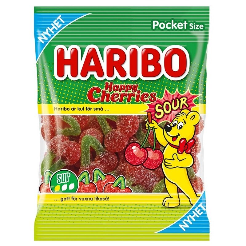Haribo Happy Cherries Zure 75 gram