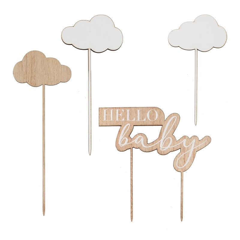 Hello Baby - Cake Toppers 4 stuks