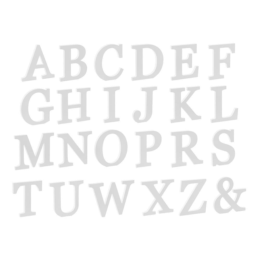 Houten letters, Wit 20 cm