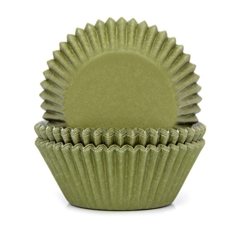 Muffinvormpjes Olijfgroene 50-pack